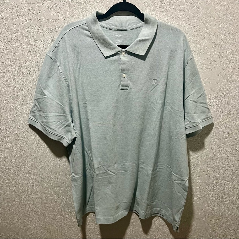 Banana Republic Pique Light Blue Organic Cotton Polo Shirt